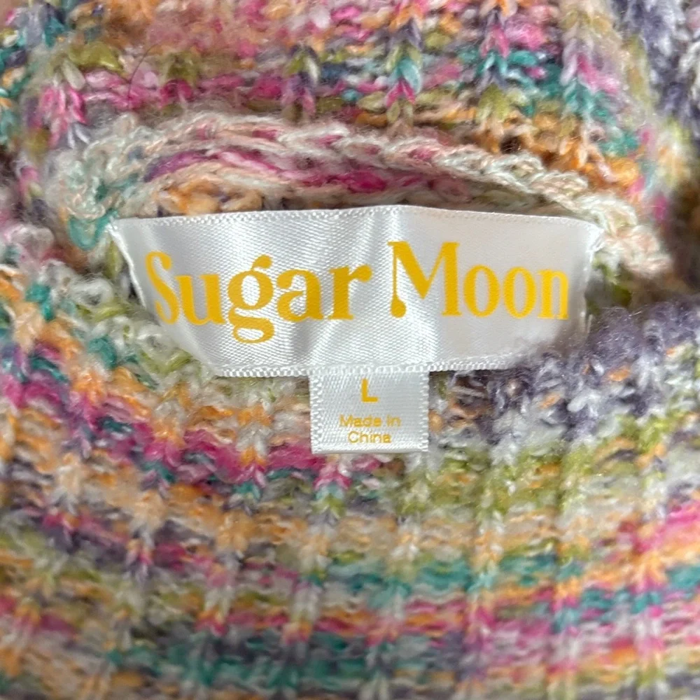 Multicolor Women's Cowl Neck Sweater - Picture 3 of 4